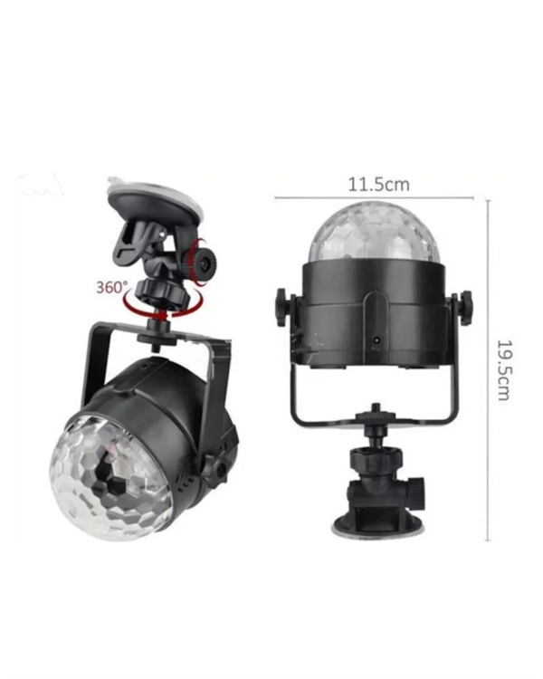 Müzik Ritmine Uyumlu 7 Modlu Renkli Disko Topu Işığı - Görsel 4