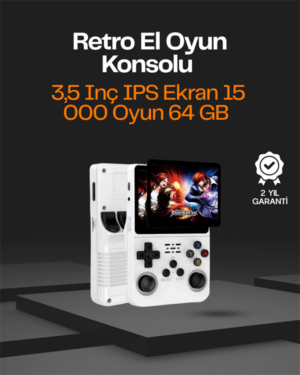 R36S Taşınabilir Retro Oyun Konsolu – 15.000 Oyun 64 GB Depolama IPS Ekran