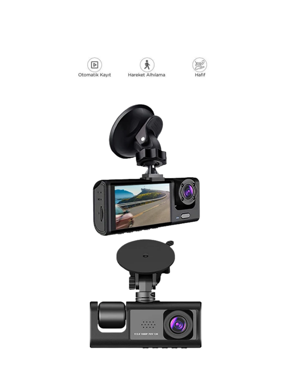 1. 3 Kameralı Full HD Araç Kamerası – Ön İç ve Arka Görüş ile %100 Kapsama - Görsel 4