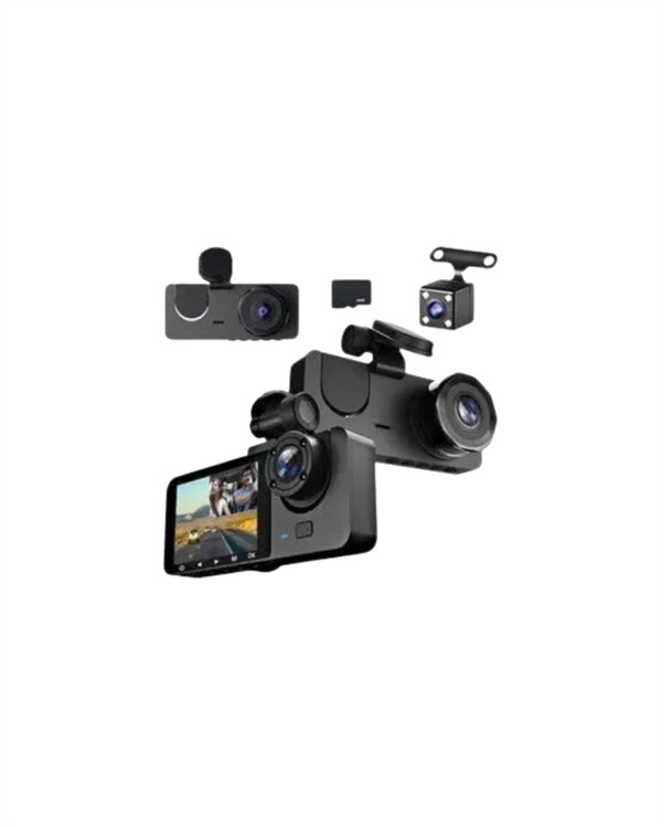 1080p Ön + 720p Arka & İç Kamera – Suya Dayanıklı Araç Güvenlik Kamerası - Görsel 3