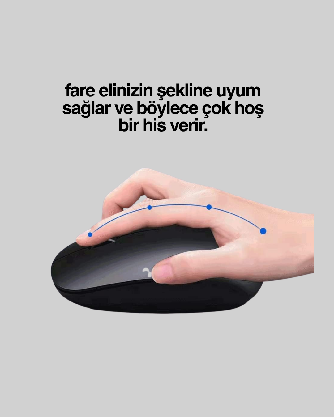 Sessiz Wireless Mouse – 5000 DPI Hassasiyetli ve Hafif Tasarım - Görsel 3