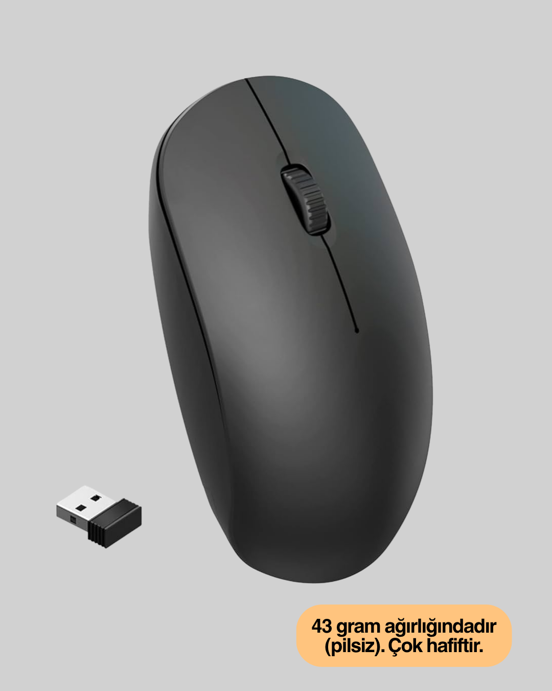 Sessiz Wireless Mouse – 5000 DPI Hassasiyetli ve Hafif Tasarım - Görsel 5