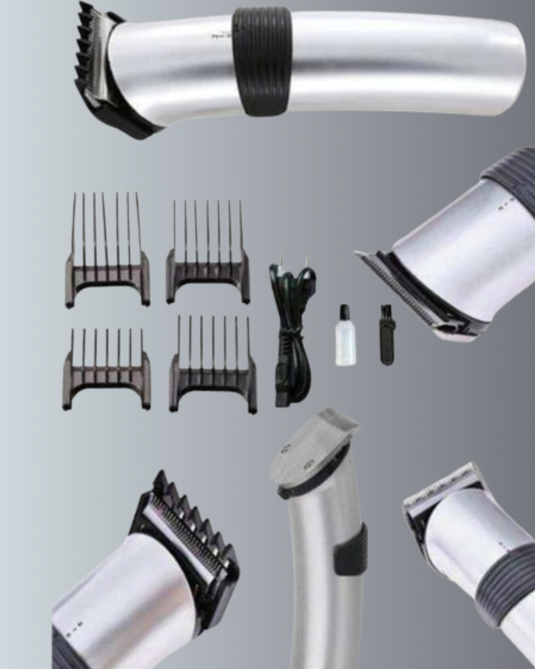 Profesyonel Erkek Tıraş Makinesi – Kablosuz Paslanmaz Bıçaklı ve Tam Aksesuar - Görsel 5