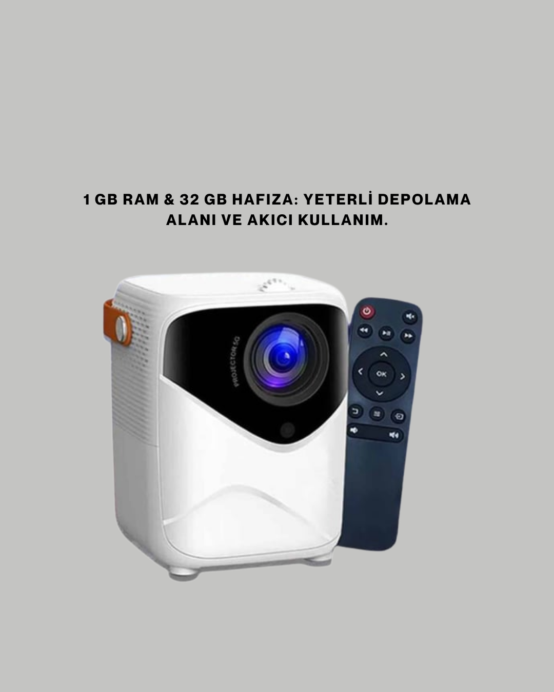 Ultra HD Çözünürlüklü Taşınabilir Projektör – 1920x1080 Piksel Görüntü Kalitesi (Kopya) - Görsel 3