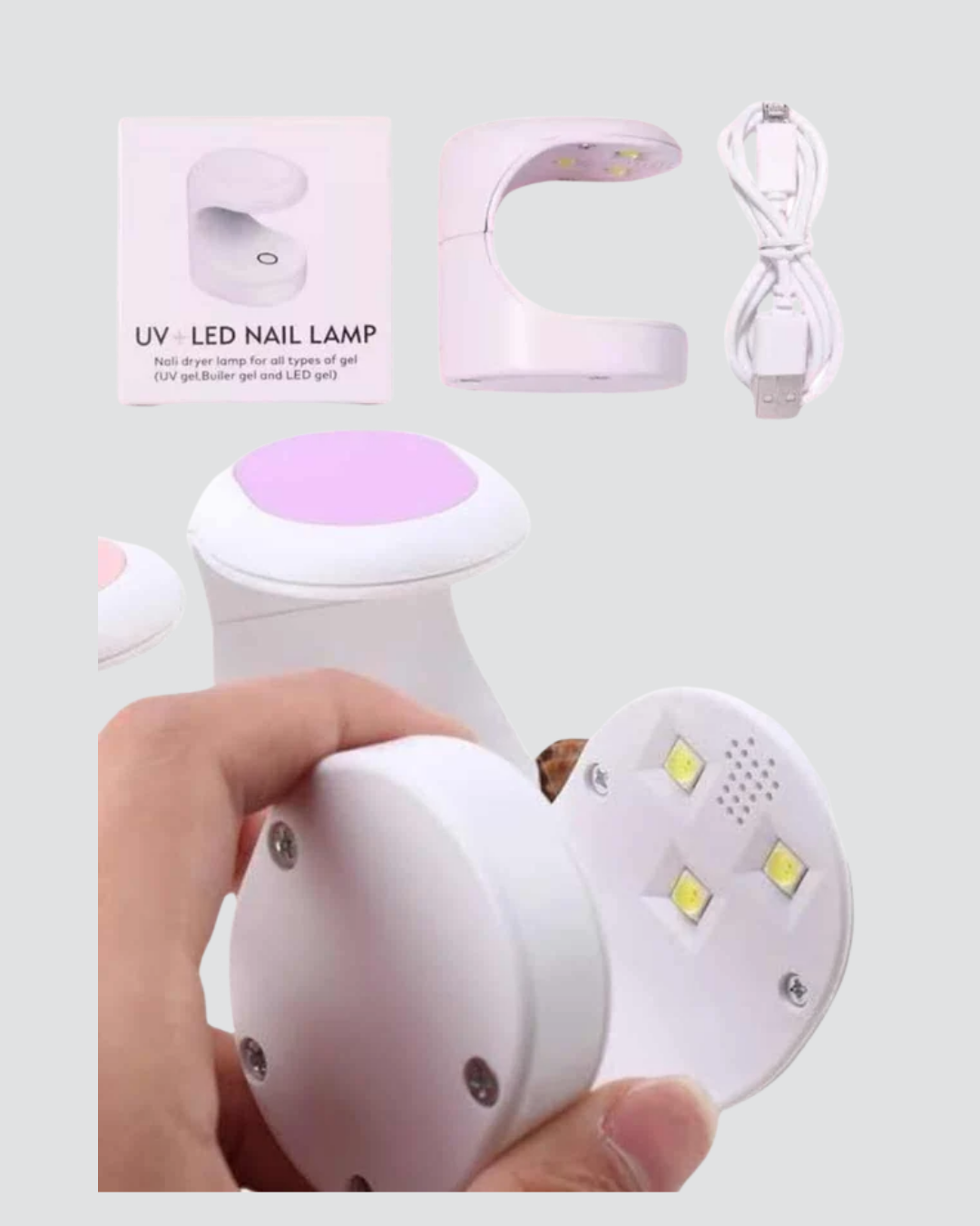 Mini Tırnak Kurutucu – Hızlı Kurutma İçin UVLED Işık Teknolojisi - Görsel 2