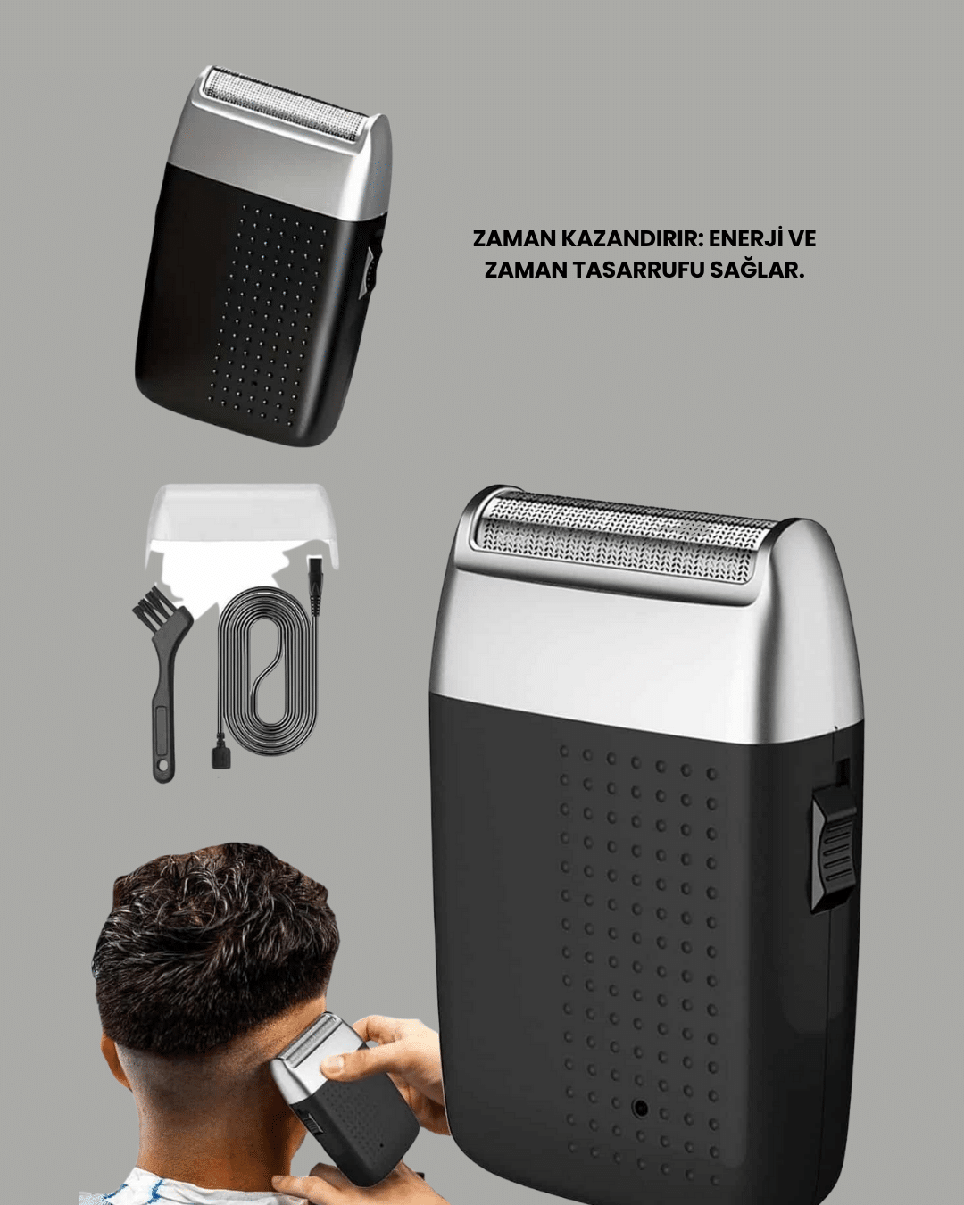 Sessiz Güçlü ve Şık: Erkeklere Özel Şarjlı Tıraş Makinesi - Görsel 2