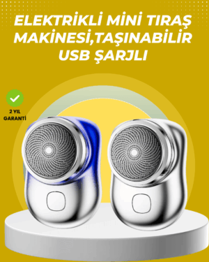 Taşınabilir cep boyunda şarjlı elektrikli tıraş makinesi