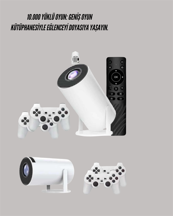 Kablosuz 4K Projeksiyon – Wi‑Fi 6 & Bluetooth 5.0 ile Oyun ve Uygulama Merkezli - Görsel 3