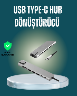USB‑C Çoklu Bağlantı Merkezi – 5 Gbps 100‑240 V Sağlam Eloksal Tasarım