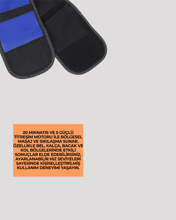 Bel Kalça Bacak ve Karın Bölgesi İçin 5 Motorlu Titreşimli Masaj Cihazı - Görsel 4