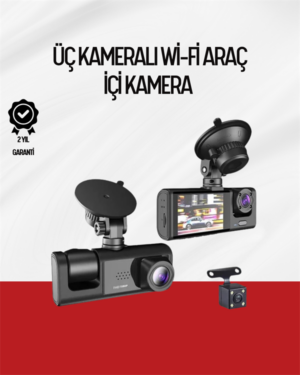 170° Geniş Açı Ön-Arka-İç Kamera Seti – Tam Kapsamlı Araç Güvenliği