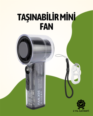 Sessiz Çalışan Taşınabilir Fan | Dijital Göstergeli | 100 Kademeli Hız Ayarı
