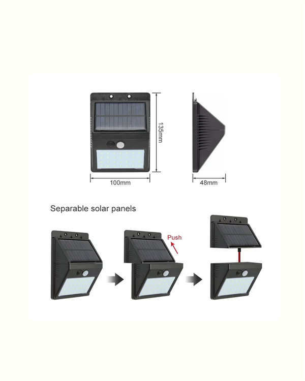Kablosuz Solar LED Lamba | Bahçe Veranda Merdiven Işığı Otomatik Aç-Kapa Sensörlü - Görsel 4