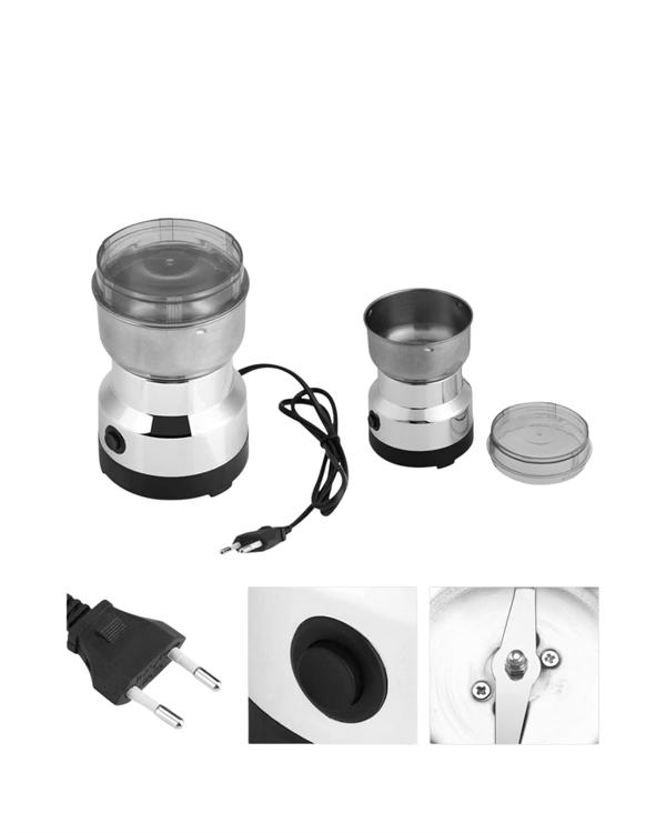 Kompakt Elektrikli Kahve ve Baharat Öğütücü | 14500 Devir Şeffaf Kapaklı Hediye İçin İdeal - Görsel 3