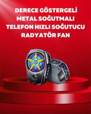 Mobil Cihaz Soğutma Radyatörü – Metal+ABS Type-C Kablolu