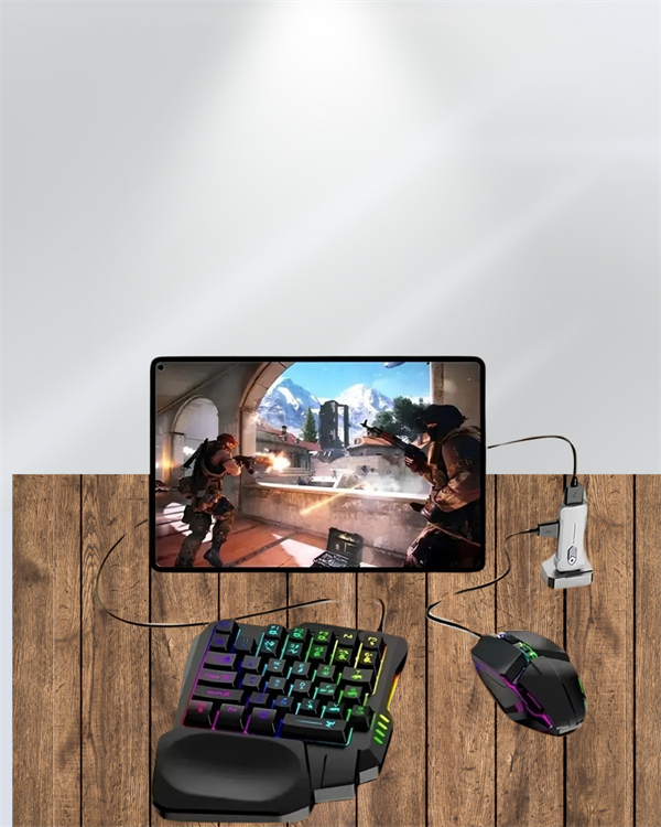 Yüksek Performanslı Mobil Oyun Aksesuarı – 5 Parçalı Klavye Mouse Dönüştürücü Set - Görsel 5