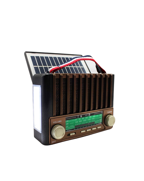 KTF-1428 Solar Enerjiyle Şarj Olabilen Bluetooth Nostalji Hoparlör – Taşınabilir Güçlü Ses MP3 Okuyucu - Görsel 3