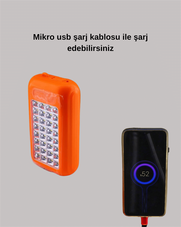 Gold Silver GS-875 Outdoor Powerbank & Işıldak – Güneş Paneli 32 LED 10000 mAh Çift Çıkış - Görsel 4