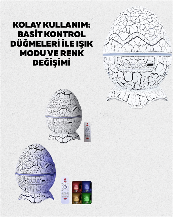 Ayarlanabilir Parlaklık ve Sis Efektli Atmosfer Lambası - Görsel 3