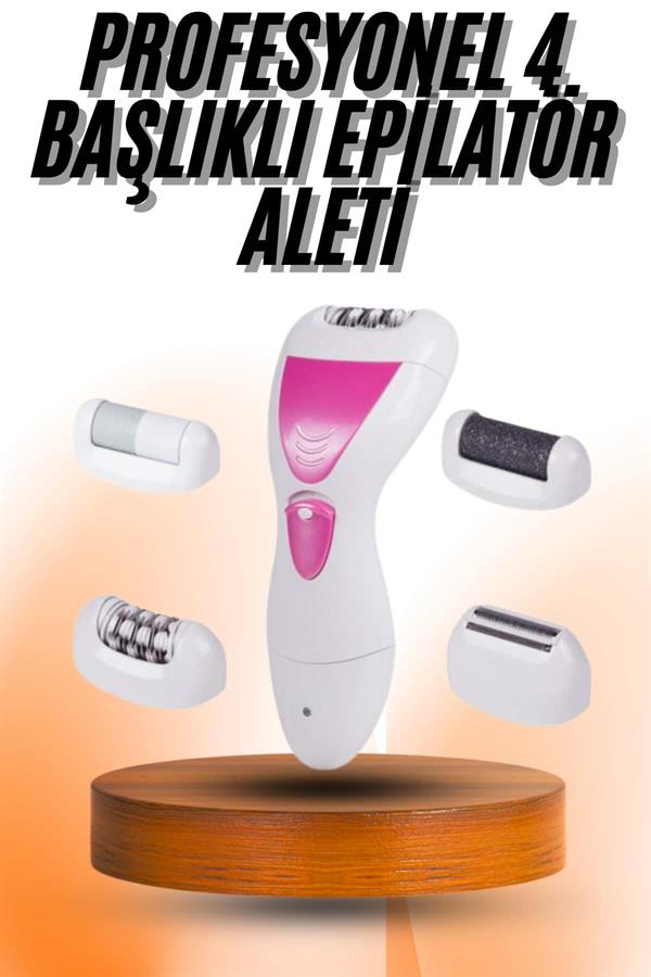 4 Başlıklı Bakım Cihazı Epilatör Tüy Alma Makinesi Topuk Törpüsü - Görsel 2