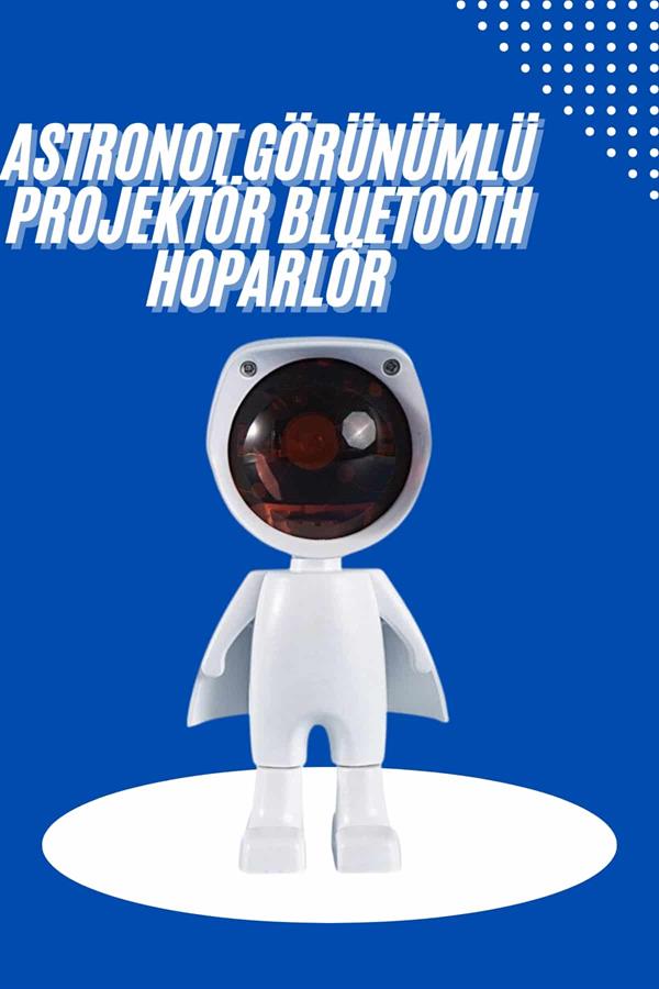 Astronot Işık Projektörü Gökkuşağı Projeksiyon Gece Lambası Hediyelik - Görsel 2