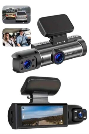 Araç Kamerası Black Box Çift Kameralı Ekranlı Full HD Sürüş Kamerası