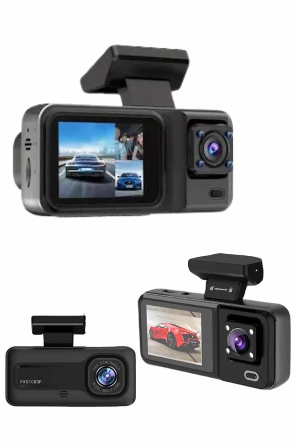 Ekranlı Sürüş Kaydedici DVR Ön ve Arka Kameralı Full HD Çözünürlüklü - Görsel 3