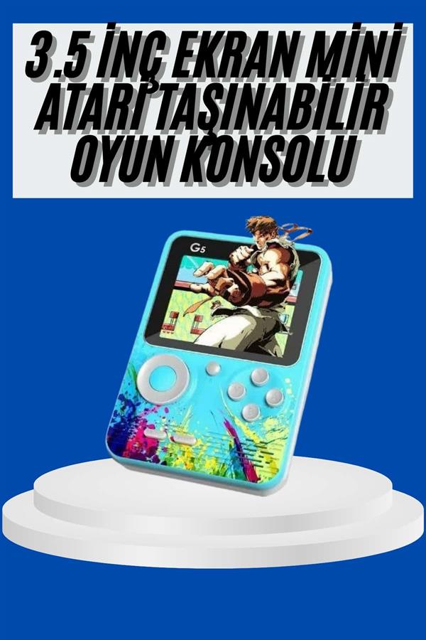 Çocuklara Özel 4K HD Retro Oyun Konsol El Atari Taşınabilir 500 Oyunlu - Görsel 2