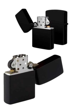 Siyah Kutulu Metal Çakmak Benzinli Hediyelik Eşya