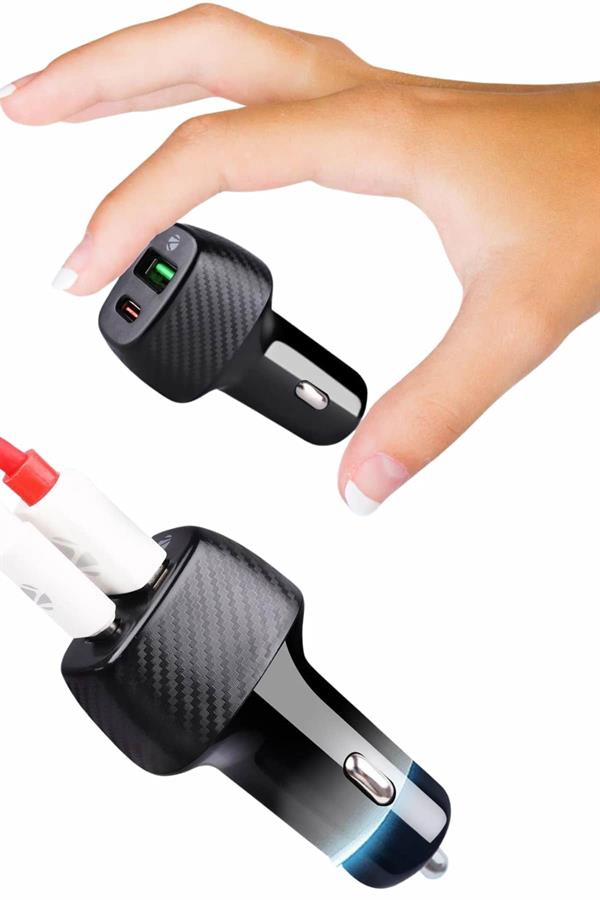 38W USB Type-C Girişli Oto Çakmaklık Araç İçi Hızlı Şarj Çakmaklık Şarj Aleti - Görsel 4