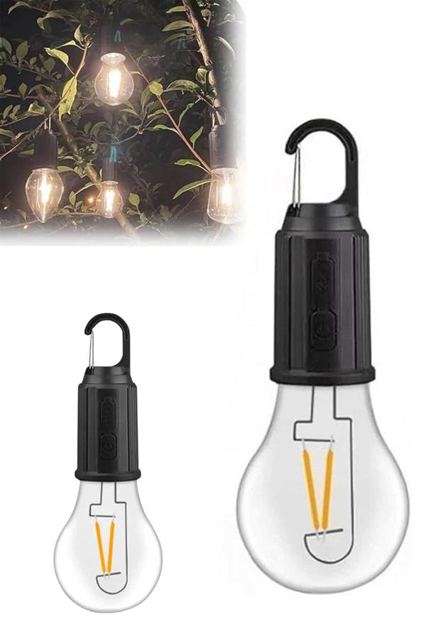 Taşınabilir Şarjlı Led Ampul Askılı Lamba Kamp Bahçe Lambası - Görsel 3