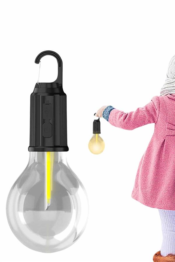 Şarjlı Aydınlatma Ampul Tasarımlı Ambians Işık Askılı Kamp Lambası - Görsel 4
