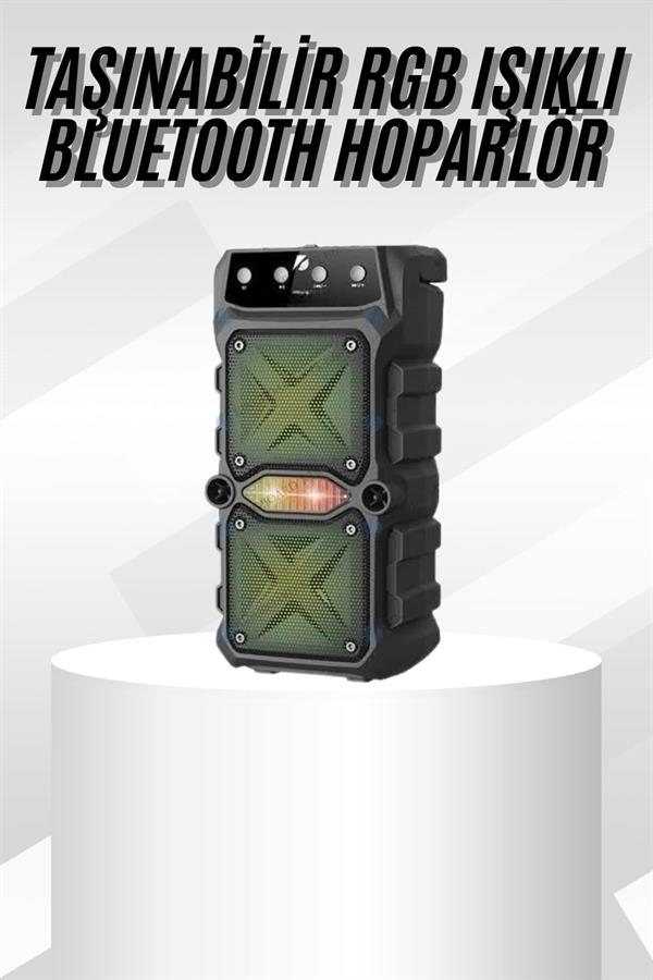 Çift Çıkışlı Güçlü Bataryalı Kablosuz Yüksek Ses Kaliteli Bluetooth Hoparlör - Görsel 2