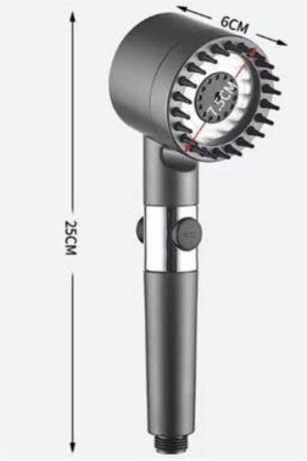 Yüksek Performanslı Masaj Etkili Su Tasarruflu Duş Başlığı Krom Kaplama Uzun Ömürlü - Görsel 5