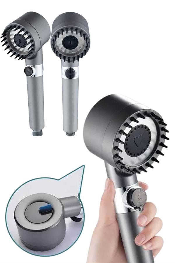 Duş Başlığı Profesyonel Masaj Başlıklı 3 Modlu Yeni Nesil Masaj Uçlu Su Tasarruflu - Görsel 3