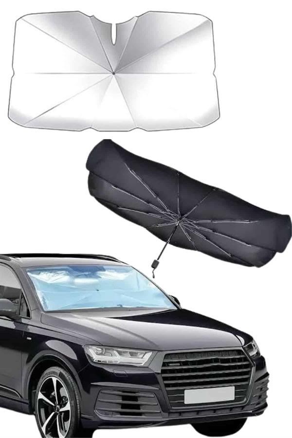 Taşınabilir Oto Cam Güneşliği Katlanabilir Tüm Araçlara Uyumlu Güneş Gölge Koruyucu