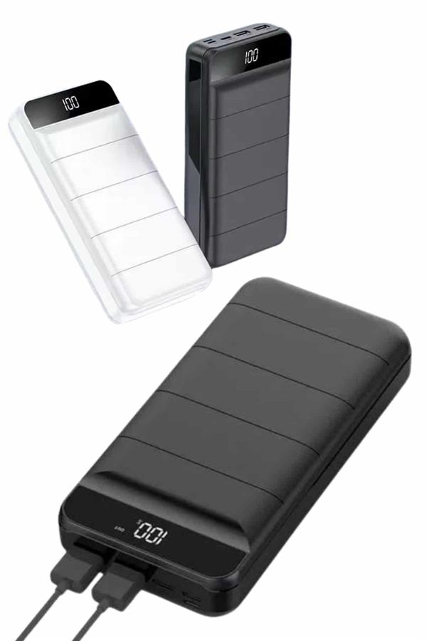 50.000 Mah Powerbank Turbo Hızlı Led Göstergeli Android İOS Uyumlu Taşınabilir Askılı - Görsel 4