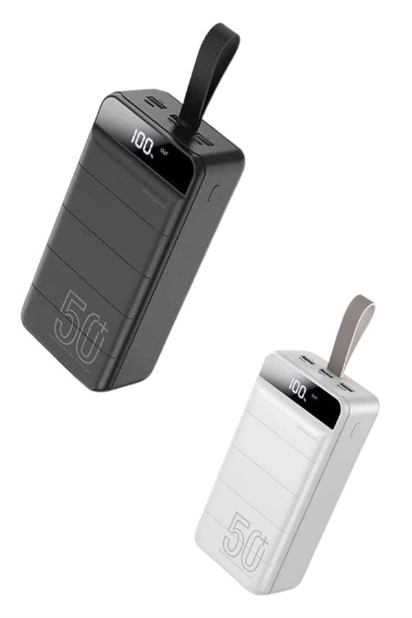 50.000 Mah Powerbank Turbo Hızlı Led Göstergeli Android İOS Uyumlu Taşınabilir Askılı - Görsel 5