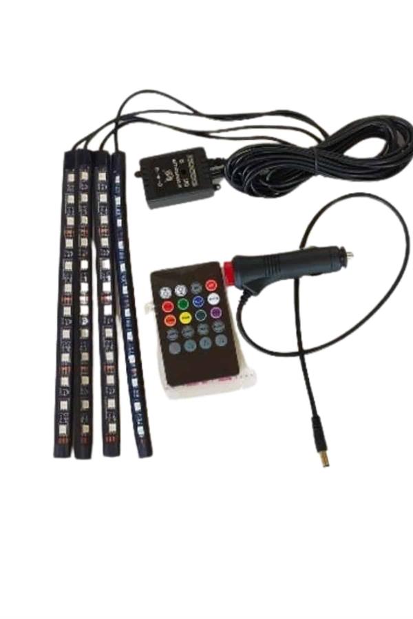 Araç İçi Ayak Altı Led 12 Led Işık Sese Müziğe Duyarlı RGB Işıklı Aydınlatma Seti - Görsel 4