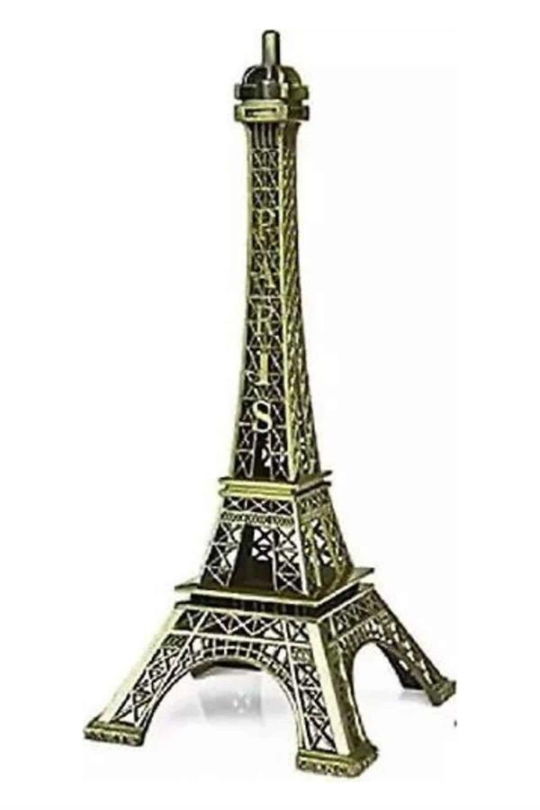 Eyfel Kulesi Tasarımlı Kum Saati Kristalleştirilmiş Kum Saati Dekoratif Ahşap Görünümlü - Görsel 4