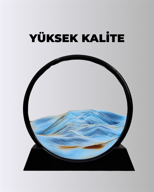 Döndürülebilir Dinamik Kum Tablosu – Stres Giderici Yüksek Kaliteli Cam ve Doğal Kum ile Sanatsal Masa Dekoru - Görsel 3