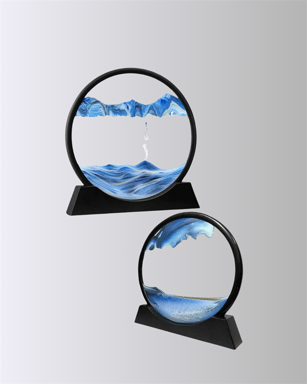 Döndürülebilir Dinamik Kum Tablosu – Stres Giderici Yüksek Kaliteli Cam ve Doğal Kum ile Sanatsal Masa Dekoru - Görsel 4