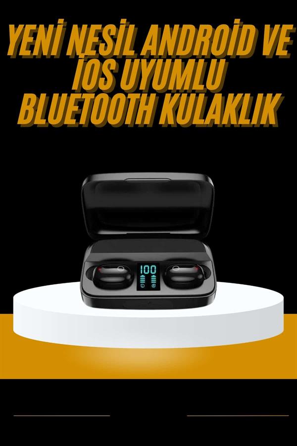 Kablosuz Dijital Göstergeli Çağrı Cevaplayabilen TWS 5.0 Bluetooth Kulaklık - Görsel 2