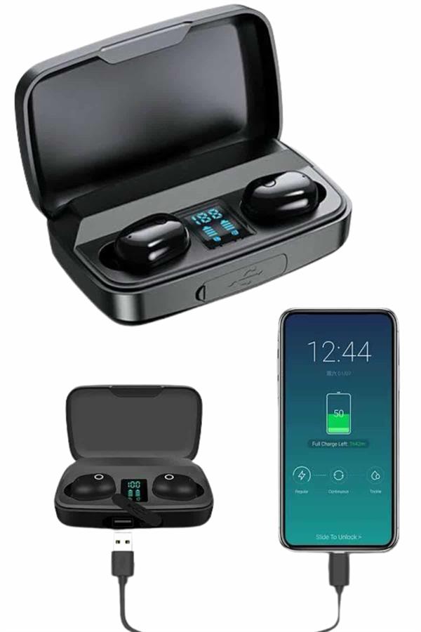 Kablosuz Dijital Göstergeli Çağrı Cevaplayabilen TWS 5.0 Bluetooth Kulaklık - Görsel 3