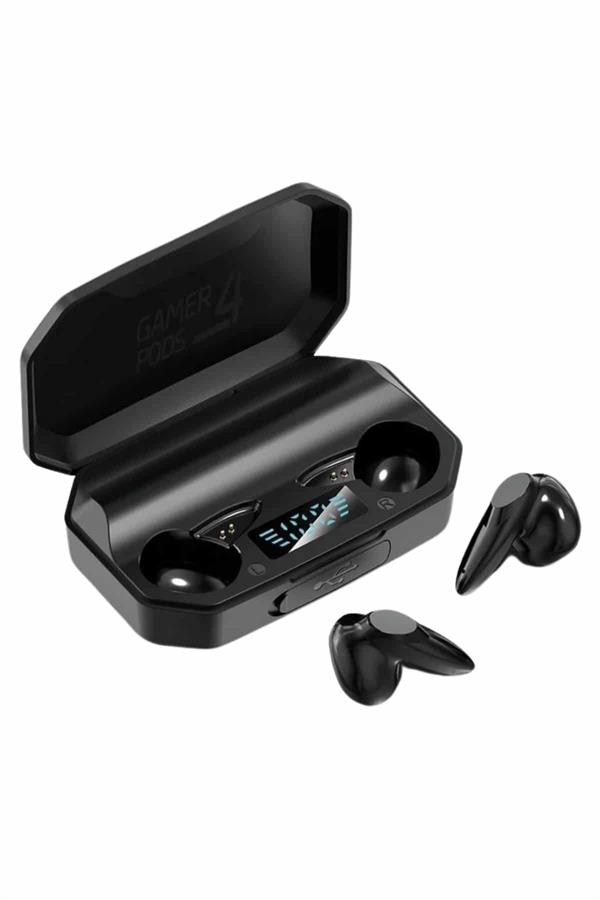 Rgb Işıklı Çift Mikrofonlu Siyah Profesyonel Oyuncu Kulaklığı Kablosuz Kulakiçi - Görsel 4