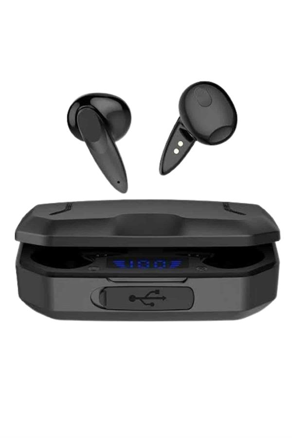 Rgb Işıklı Çift Mikrofonlu Siyah Profesyonel Oyuncu Kulaklığı Kablosuz Kulakiçi - Görsel 5