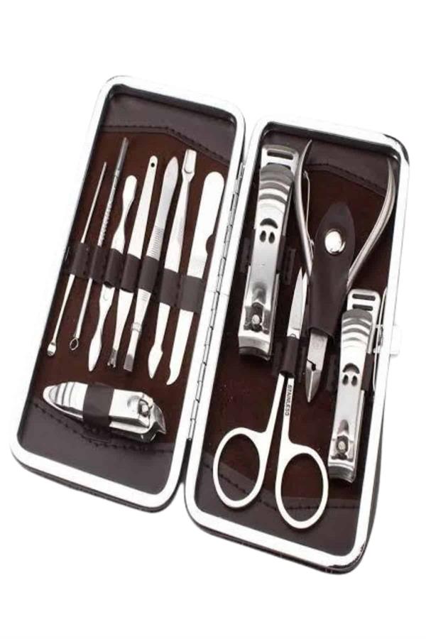 Tırnak Bakım Seti Tırnak Düzeltme Batık 12 Parça Çanta Tipi Manikür Pedikür - Görsel 4