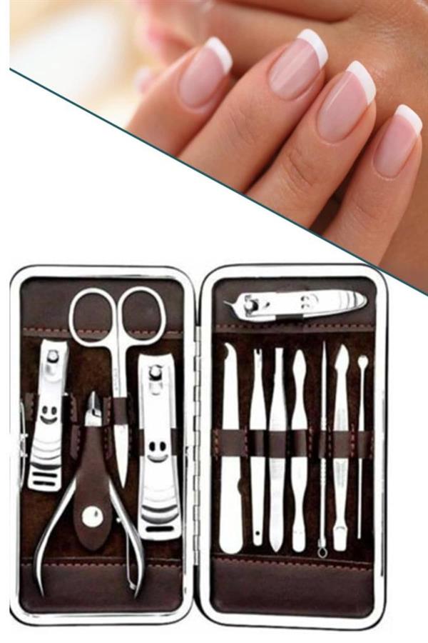 Tırnak Bakım Seti Tırnak Düzeltme Batık 12 Parça Çanta Tipi Manikür Pedikür - Görsel 5