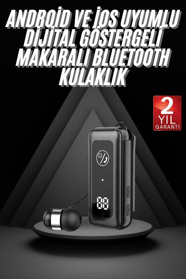 Makaralı Bluetooth Kulaklık Telefon Uyumlu Makaralı TF Kart Girişli Güç Göstergeli - Görsel 2