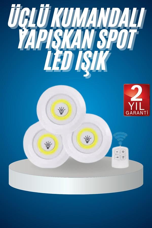 Kablosuz Pilli Işıldak Masa Lambası Mutfak Tezgah Altı Banyo Dolabı Dolap İçi - Görsel 2